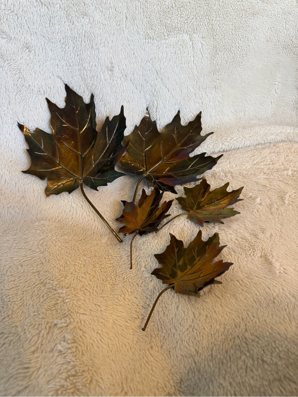 Metal Maple Leaf Wall Decor - Bronze Autumn Leaves